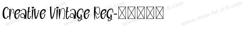 Creative Vintage Reg字体转换
